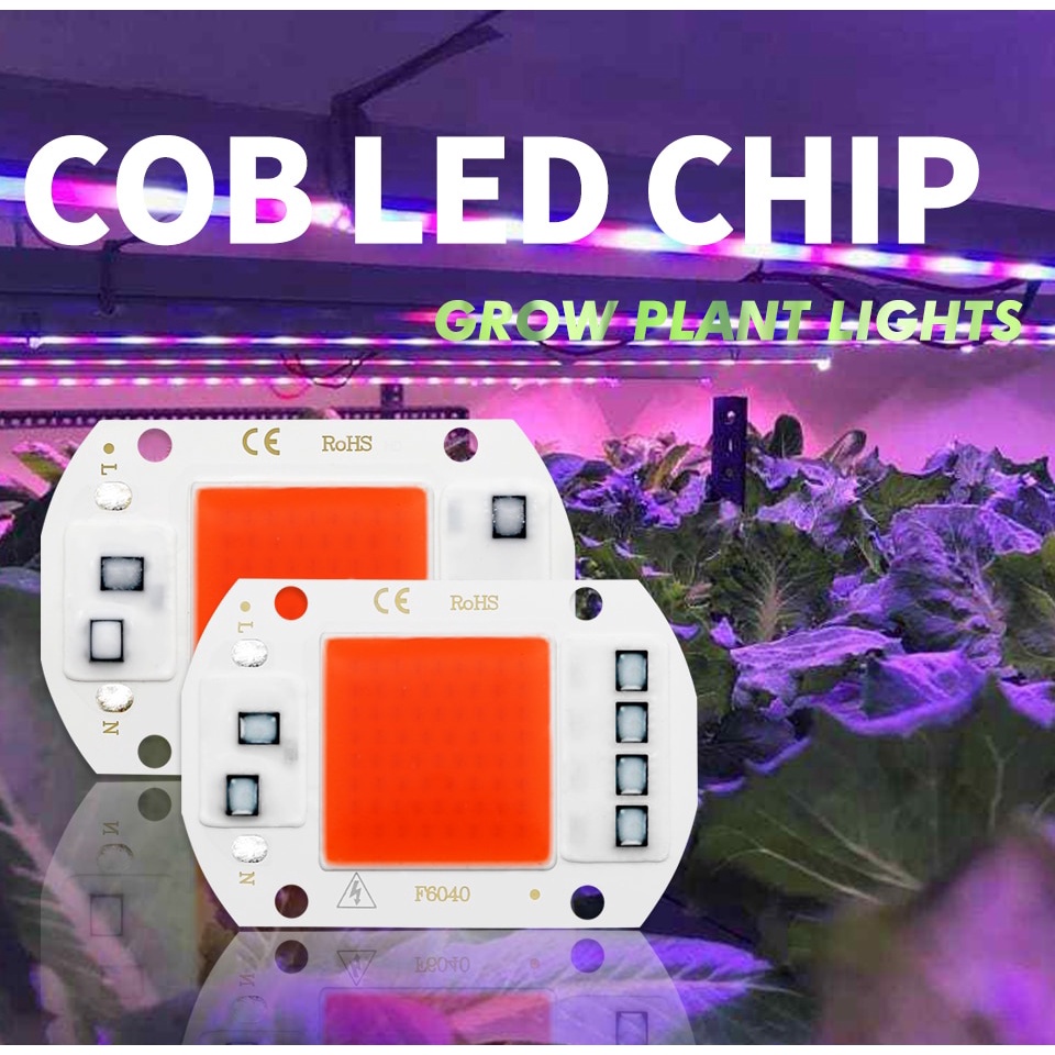 Đèn Led Trồng Cây 20 / 30 / 50w Cob Ac 110 / 220v Phyto # Shopee219