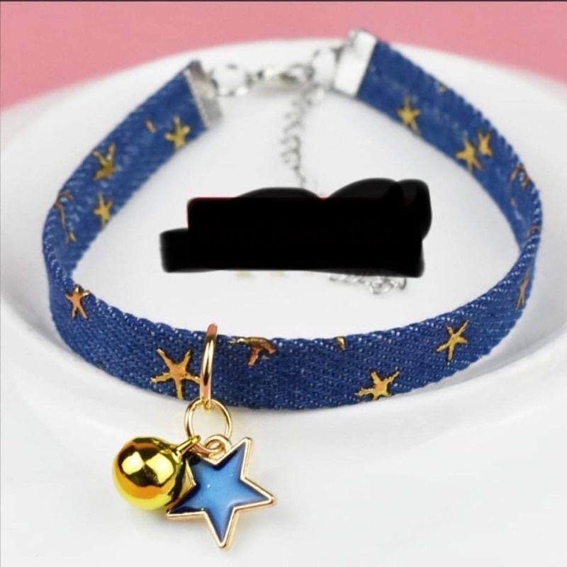 Vòng cổ Jean kèm chuông cho chó mèo