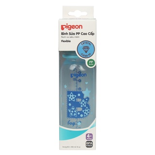 Bình sữa Pigeon 240ml PP bé trai (> 4 tháng)