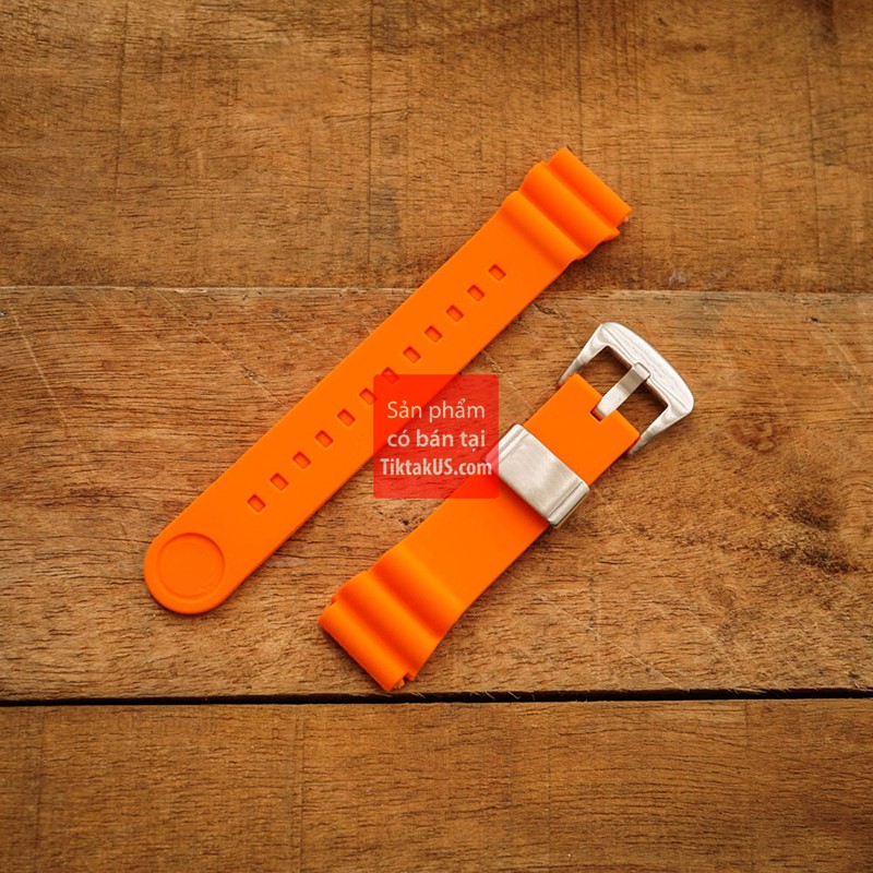 Dây đồng hồ cao su SKX007 cao cấp size 22mm khóa gài kim loại