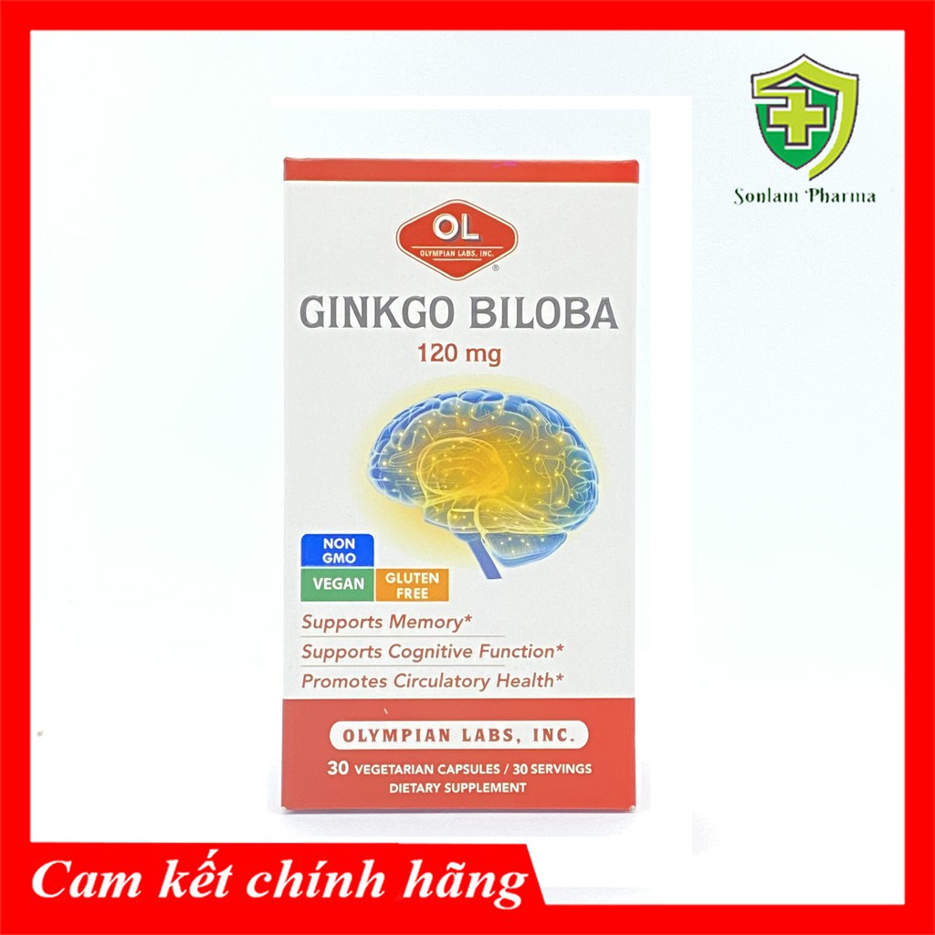 Olympian Labs GInkgo Biloba 120mg hộp 30 viên - cải thiện tuần hoàn não