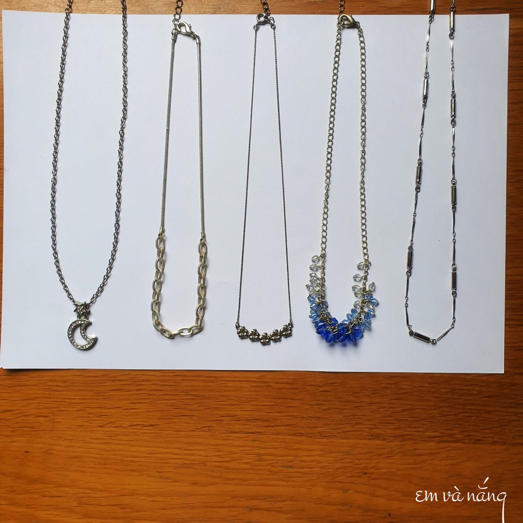 Dây chuyền màu silver vintage Nhật - Em và nắng