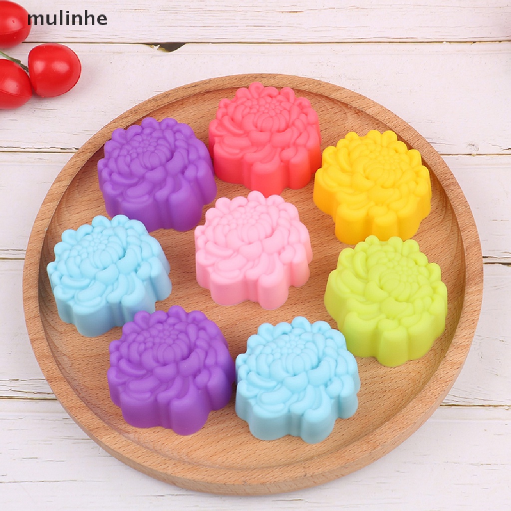 Set 12 Khuôn Làm Bánh Pudding Hình Hoa Cúc 5cm