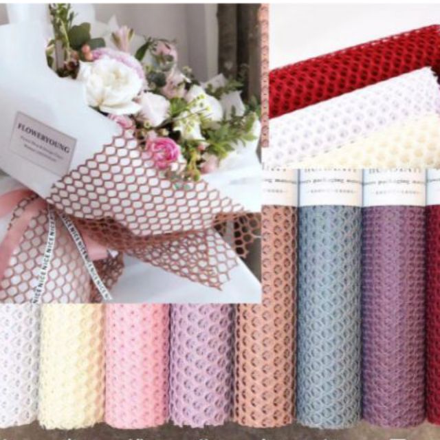 giấy lưới gói hoa 60cm× 4.8m hoặc 50cm×4.8m