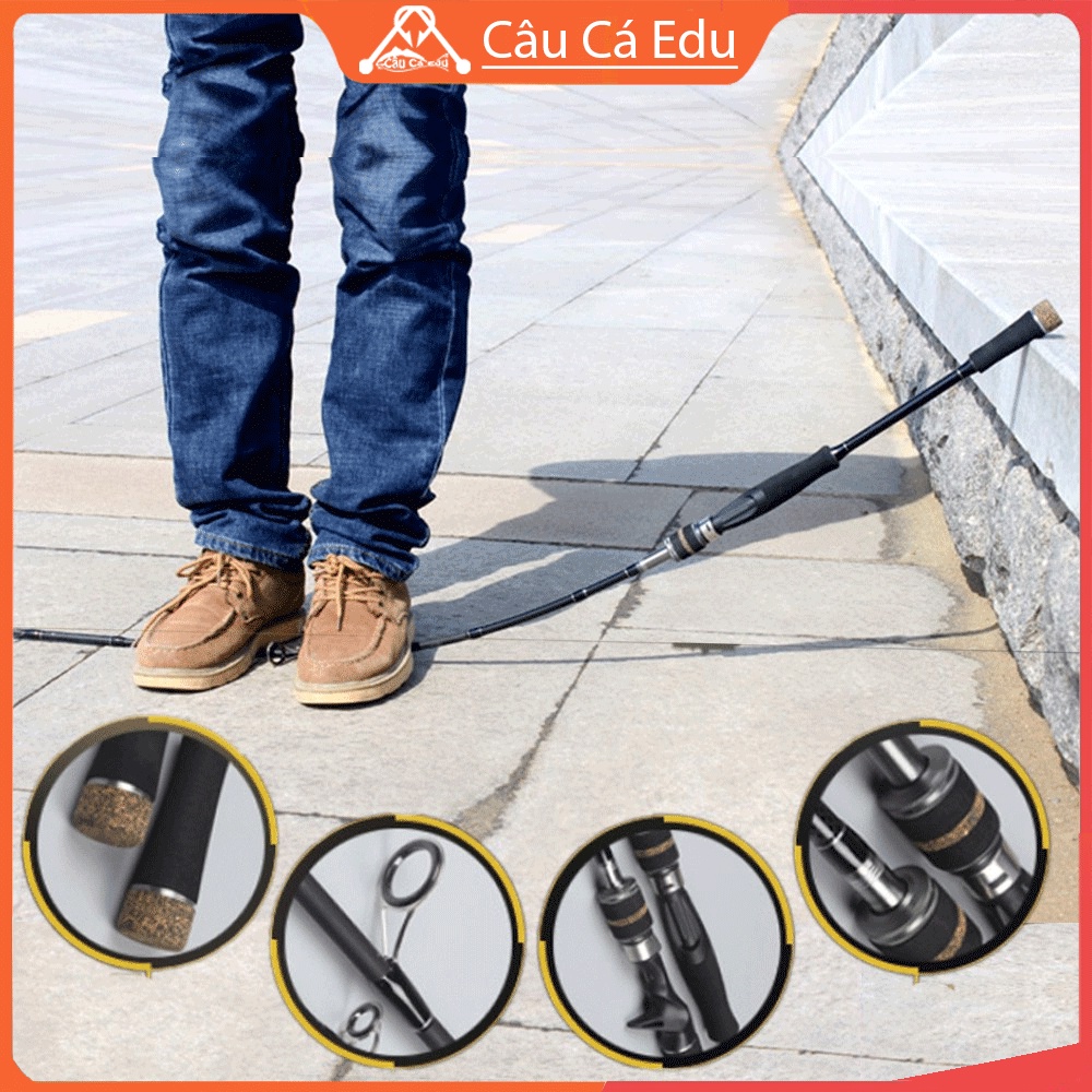 Cần Câu Máy Siêu Bạo Lực Hunting Black Lure Cá Lóc 2 Khúc 2 Ngọn Máy Đứng Ngang Giá Rẻ - Câu Cá Edu