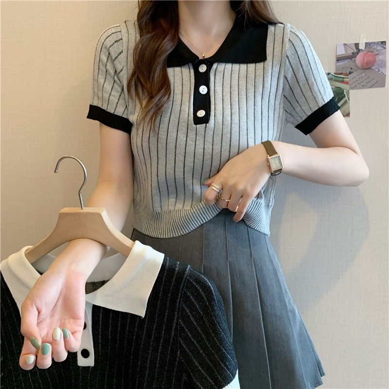 Áo NZN kẻ sọc đơn giản thời trang mùa hè cho nữ