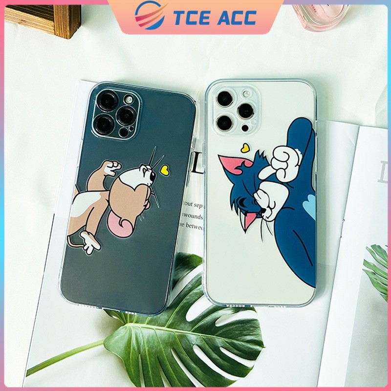 Ốp Lưng Iphone Mèo và chuột trong suốt 6/6plus/6s/6splus/7/7plus/8/8plus/x/xr/xs/11/12/pro/max - Tce Case