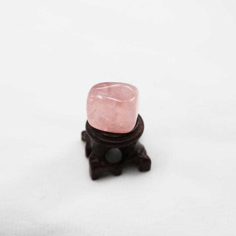 Viên đá thanh tẩy Rose quartz C16 vuông phong thủy chơi tarot