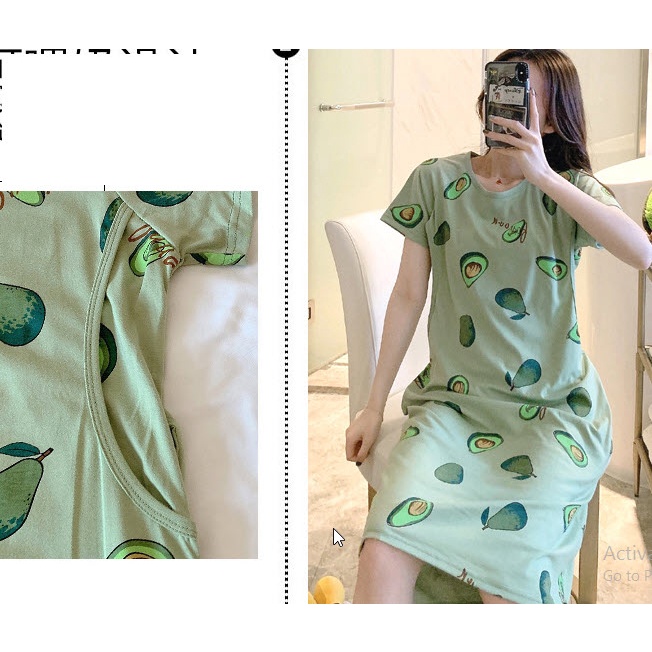 Váy Đầm ngủ bầu - mặc nhà sau sinh cho con bú ti NHIỀU MẪU - Quần áo thời trang đẹp mùa hè giá rẻ Bigsize