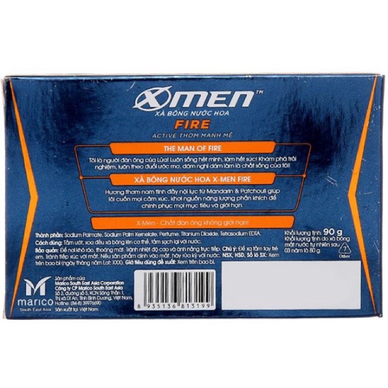 Bánh xà bông Wood, Fire X-men 90g