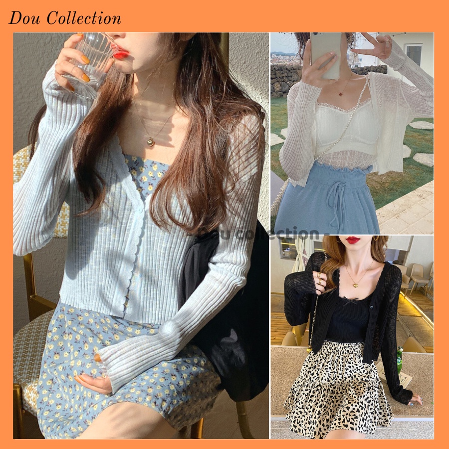 [Nowship2h] Áo Khoác Dệt Kim Cao Cấp (Áo Cardigan) Chống Nắng Thời Trang Mùa Hè Phong Cách Hàn Quốc - Mã TA014