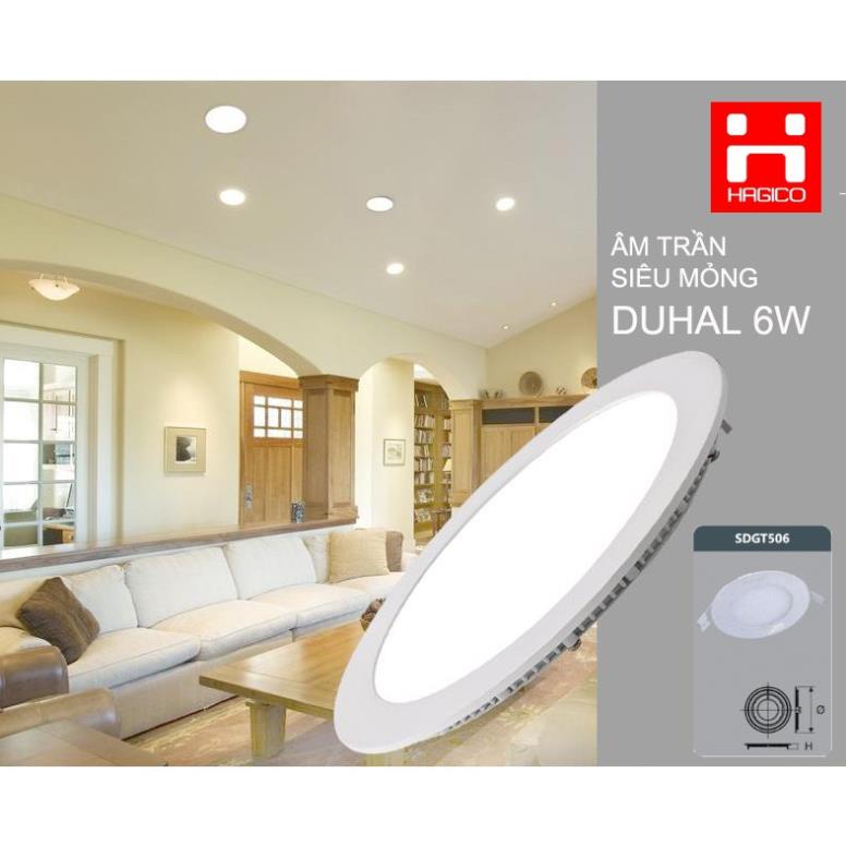 Bóng đèn led âm trần 6W Duhal SDGT506 thay thế bằng KDGT506
