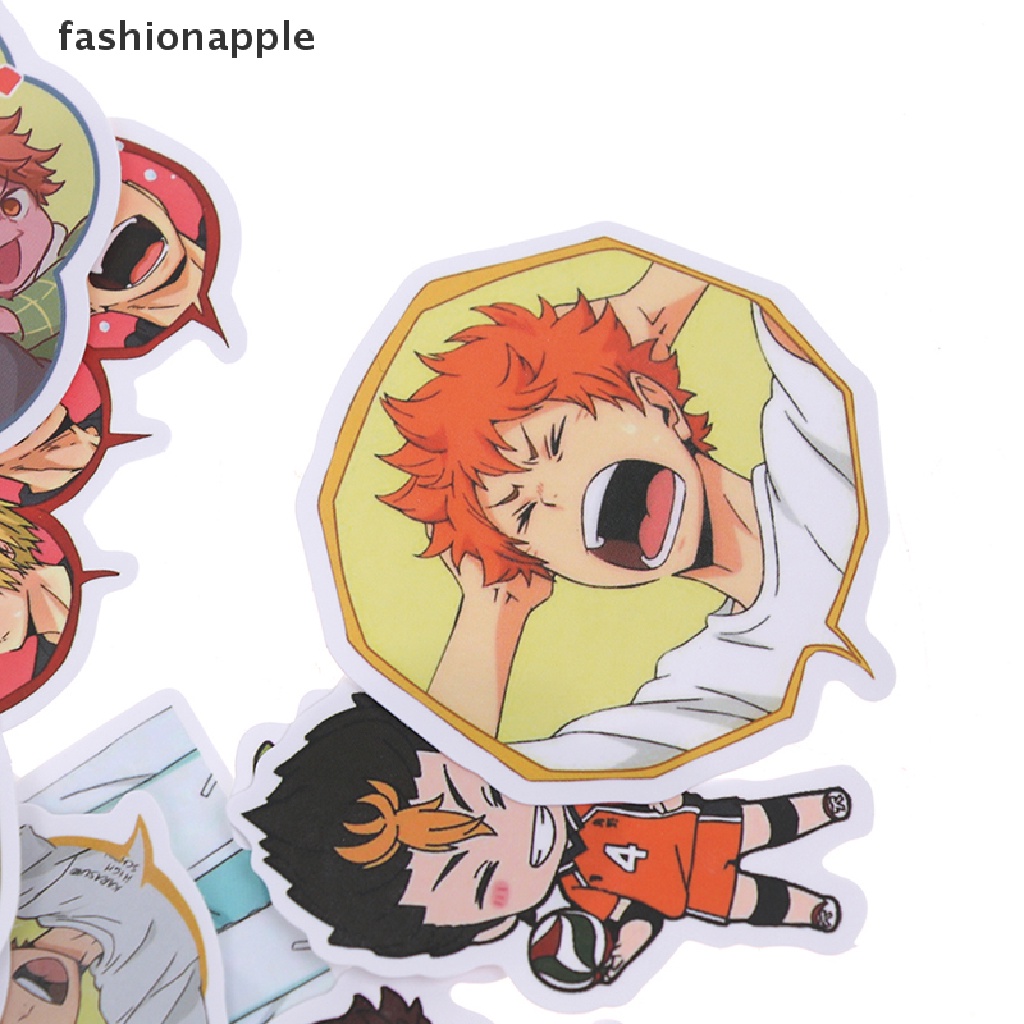 Set 50 sticker hoạt hình Haikyuu bằng PVC chống thấm nước trang trí vali/laptop/ván trượt DIY