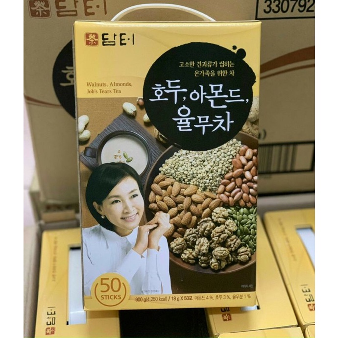 Hộp 50 gói bột Ngũ cốc ăn sáng Damtuh Hàn Quốc tăng cường sức khỏe, làm đẹp da, hỗ trợ giảm cân