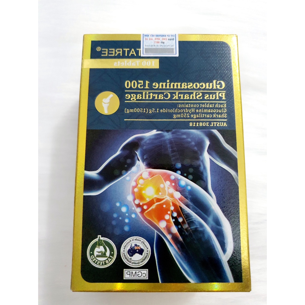 Viên Bổ Xương Khớp và Sụn Giúp Làm Lành Tổn Thương Do Vận Động Glucosamine Vitatree - Hộp 100 Viên
