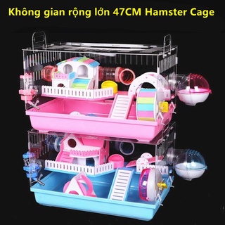 Lồng hamster dễ thương phụ kiện nội thất sang đầy đủ tầng full đồ như ảnh
