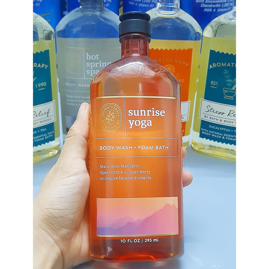 Sữa tắm thư giãn aromatherapy Bath &amp; Body Works từ Mỹ chai 295ml stress Relief, sleep