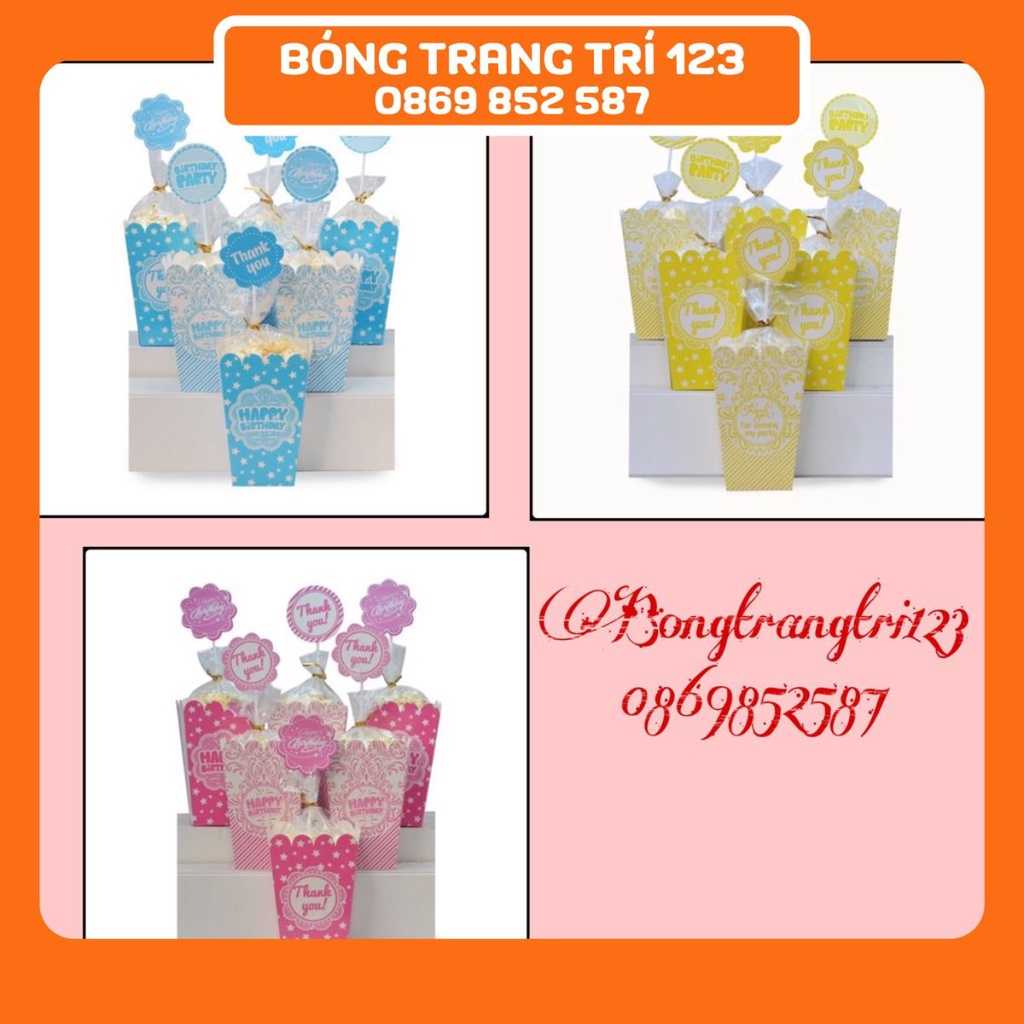 Set 6 Hộp Đựng Bắp Rang Bơ
