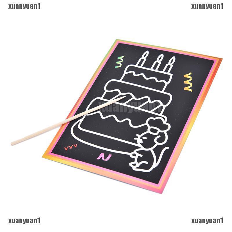 Set 10 Tranh Cạo Cỡ Nhỏ 9 * 12CM Cho Bé