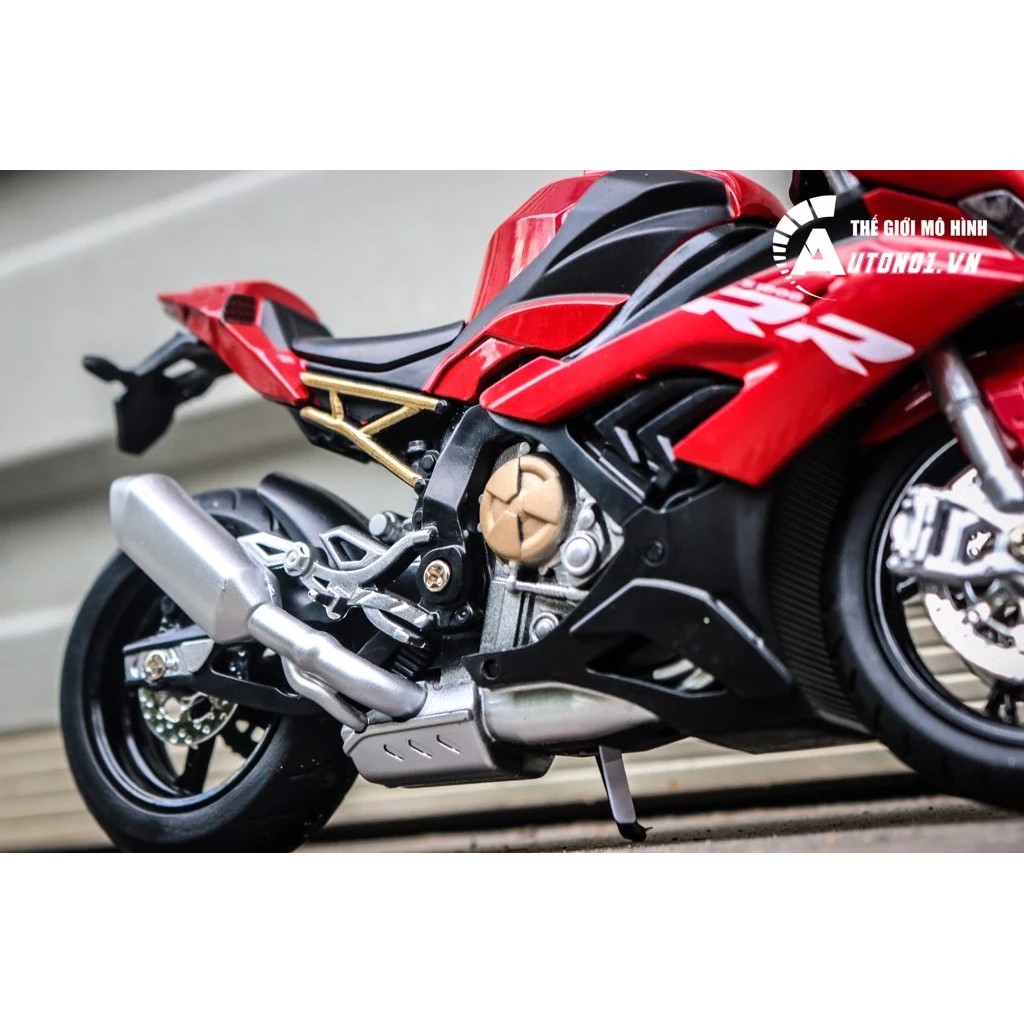 MÔ HÌNH BMW S1000 S1000RR 2020 BLACK RED 1:12 HUAYI ALLOY 7066