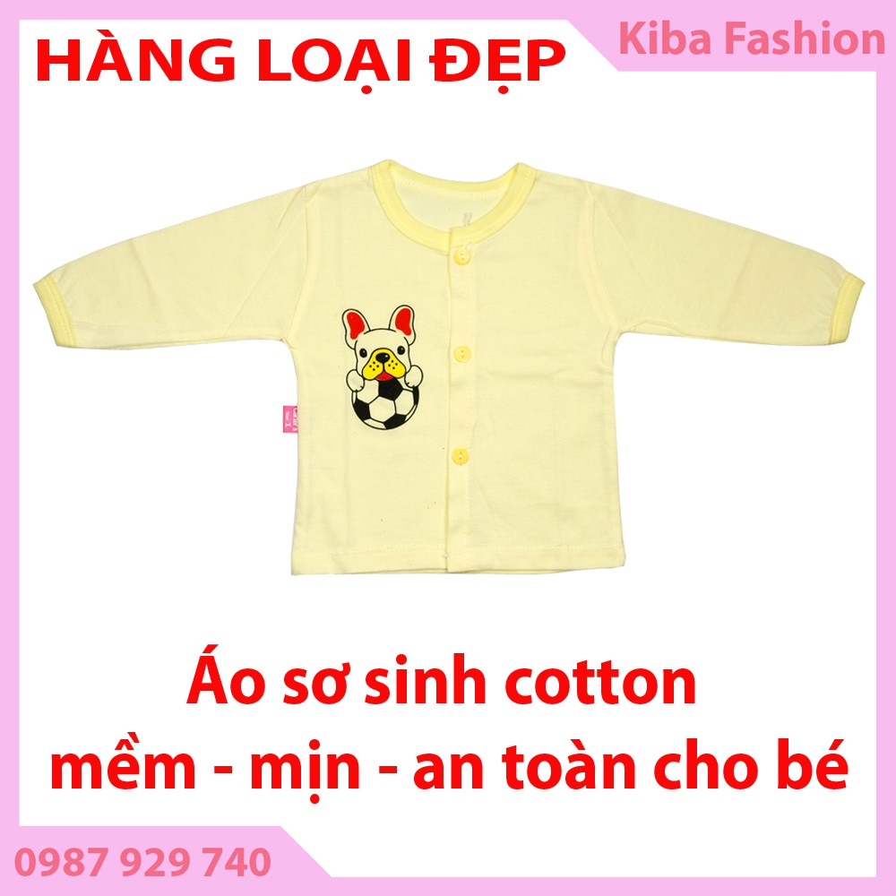 Combo 5 áo dài tay màu cotton cho bé sơ sinh từ 2-6kg
