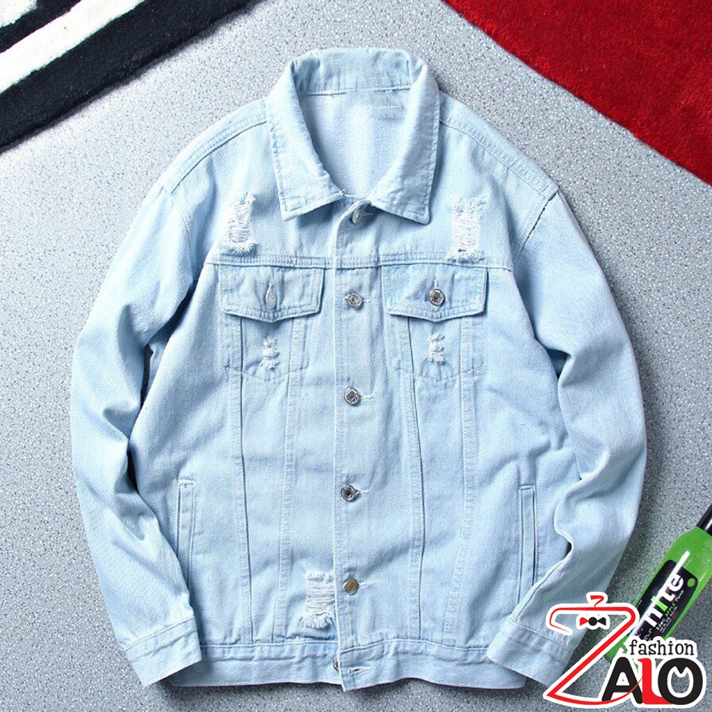 Áo Khoác Jean AKJ02 Áo Bò Rách Nam Nữ Unisex | BigBuy360 - bigbuy360.vn