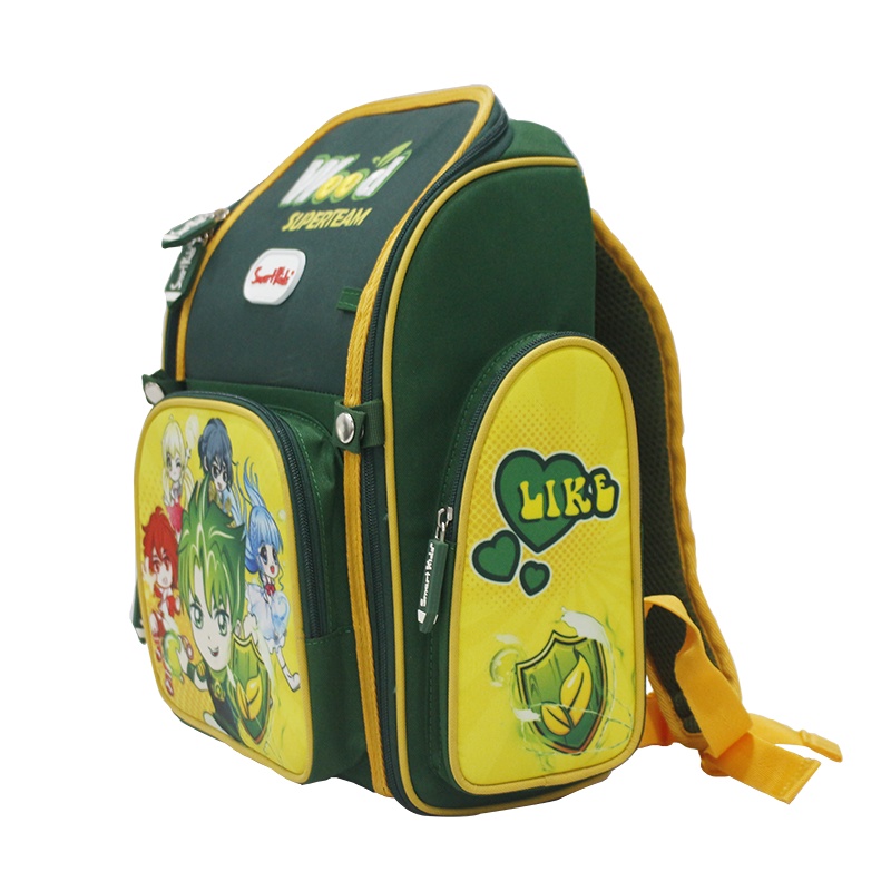 Balo b.bag chống gù super team-wood b-010 xanh lá - ảnh sản phẩm 5