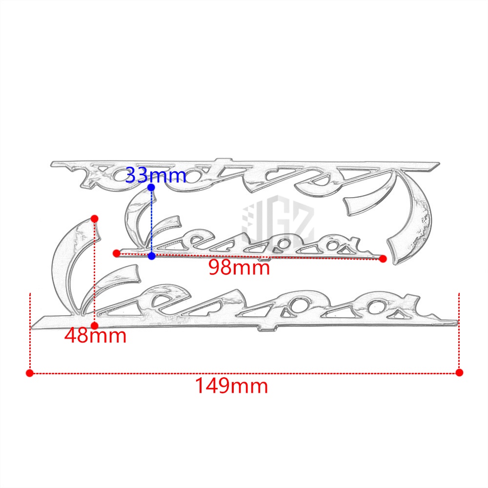 Bộ nhãn dán 3D trang trí xe Vespa Gts 300 Lx125 Lx150 125 150 Ie Sprint Primavera Lxv GTV