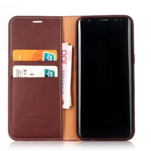 Bao da Nuoku xịn dạng ví Galaxy S8 - Đen, Nâu | BigBuy360 - bigbuy360.vn