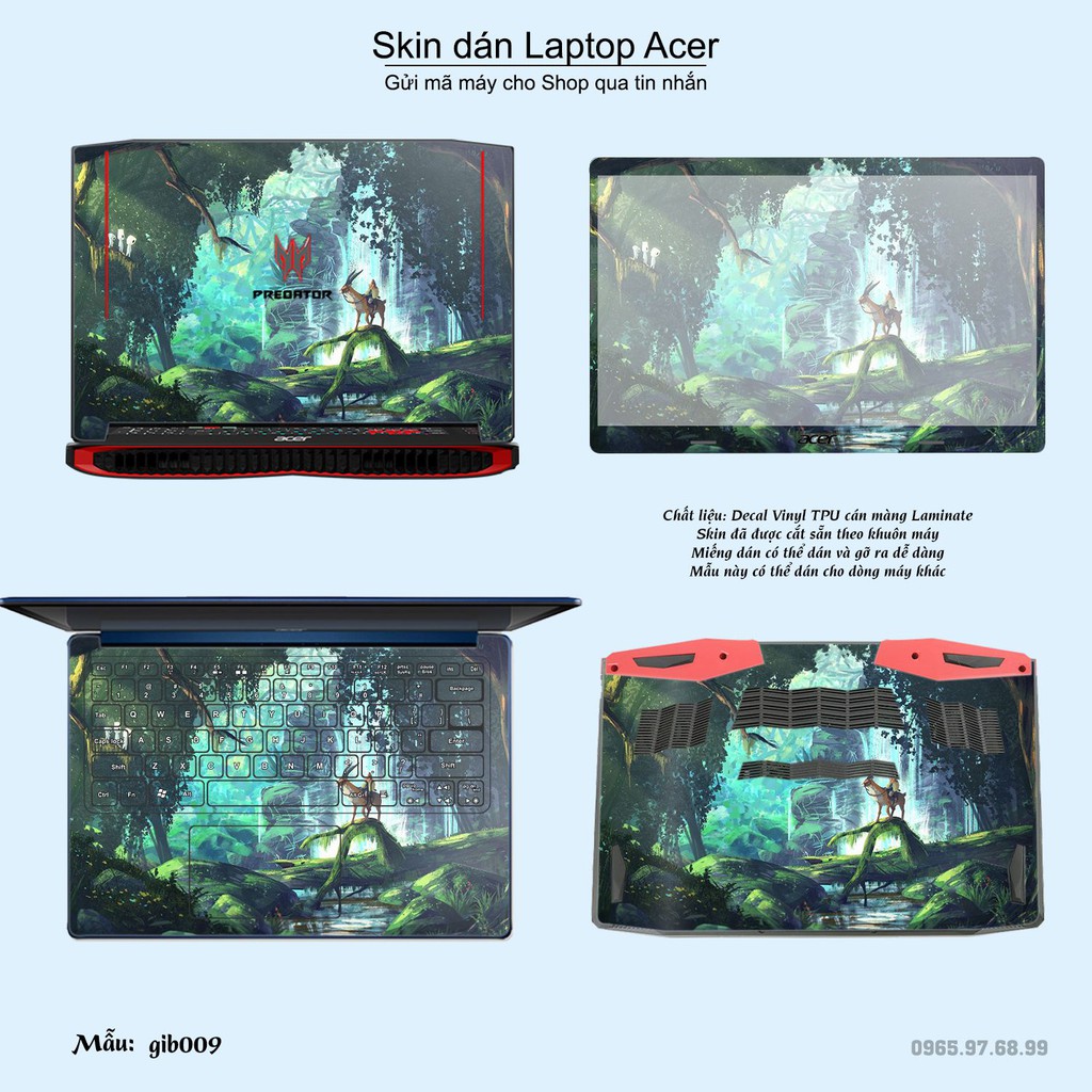 Skin dán Laptop Acer in hình Ghibli Studio (inbox mã máy cho Shop)