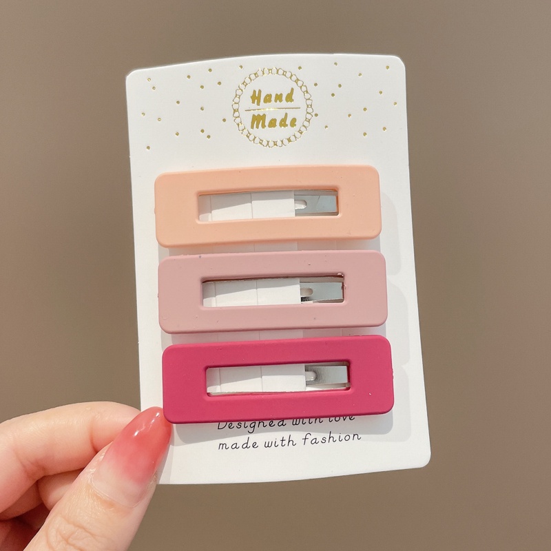Bộ 3/6 Kẹp Tóc Hình Vuông Nhiều Màu Sắc Phong Cách Hàn Quốc Dễ Thương Dành Cho Nữ