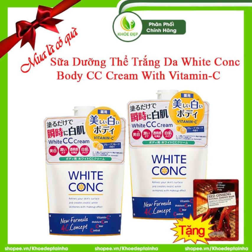 [ CHÍNH HÃNG ] Sữa Dưỡng Thể Trắng Da WHITE CONC BODY CC CREAM WITH VITAMIN-C 200ml | BigBuy360 - bigbuy360.vn