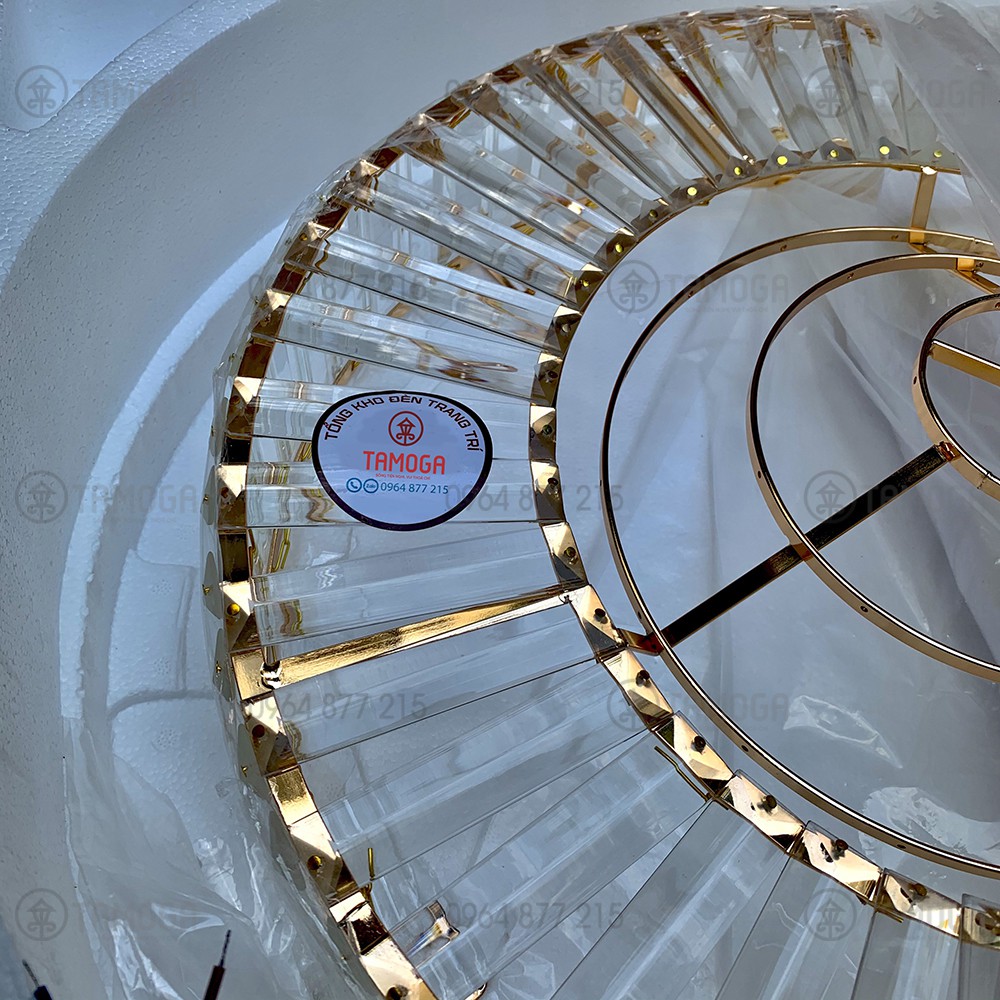 Đèn quạt trần đèn chùm, quạt trần có đèn trang trí phòng khách TAMOGA DQ 8018 + Tặng điều khiển từ xa | BigBuy360 - bigbuy360.vn