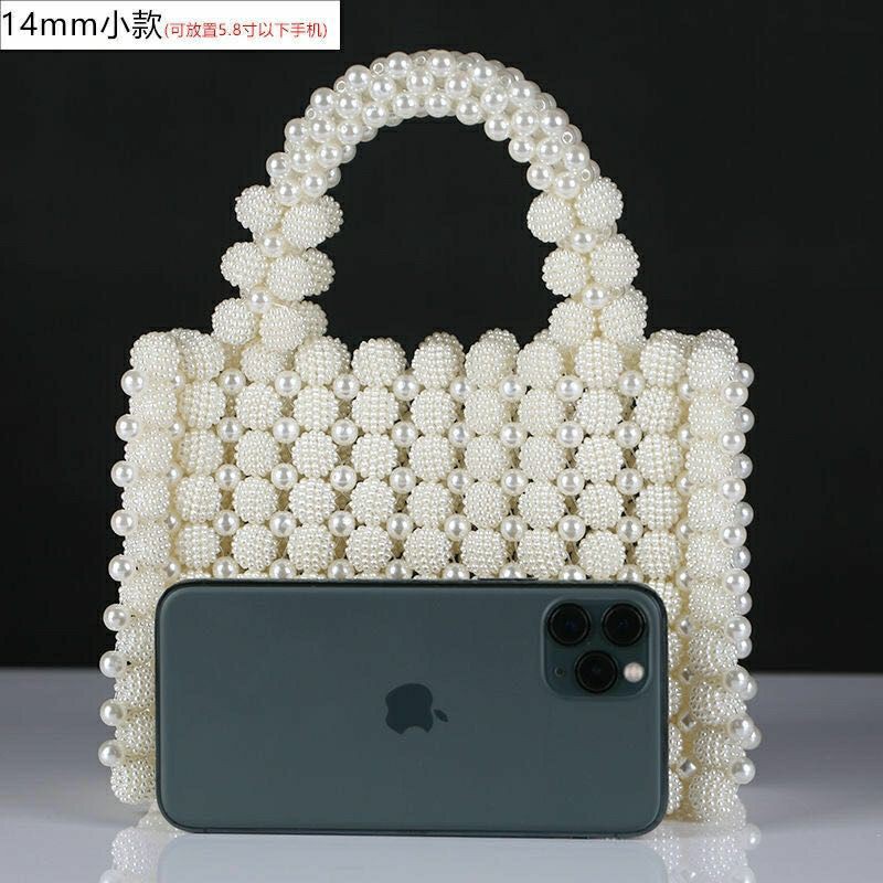 Túi xách ngọc trai kết hạt cườm handmade siêu sang cho nữ