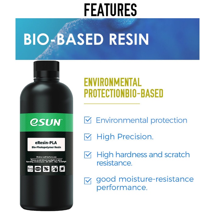 Nhựa in 3d Resin eSun eResin-PLA 0.5-1kg/Chai