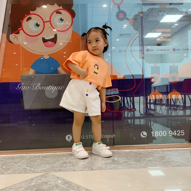 [Hình thật] Áo thun, quần kaki cho bé gái 8-20kg