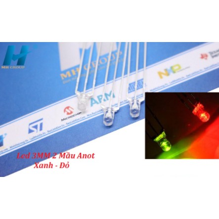 Túi 5 Led 2 Màu Xanh Đỏ, 3 Màu RBG Anot Chung (Dương  chung), Katot chung (Âm Chung) [điốt quang]