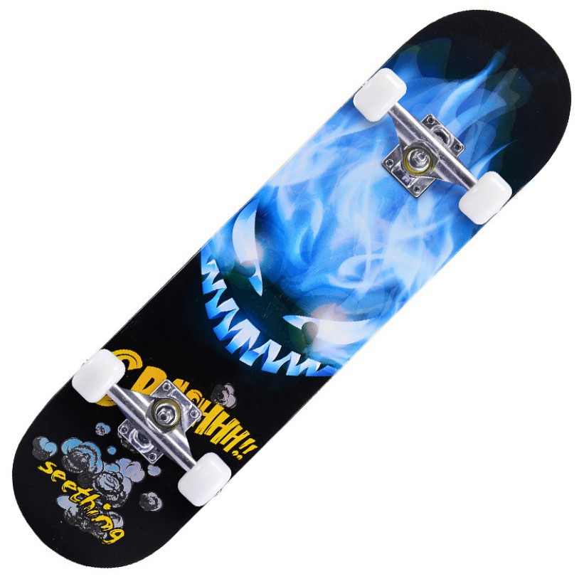 Ván Trượt Thể Thao Skateboard Mặt Nhám Cao Cấp (Khung hợp kim + bánh cao su cao cấp)