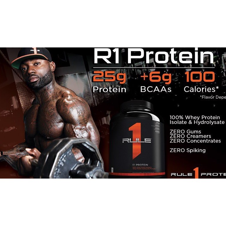 Whey Rule 1, Sữa Protein Tăng Cơ Hấp Thu Nhanh 5lbs 76sv + Quà