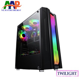 Case AAP TWILIGHT GAMING (Mặt trước có sẵn dãy LED RGB + Mặt Hông KÍNH CƯỜNG LỰC)
