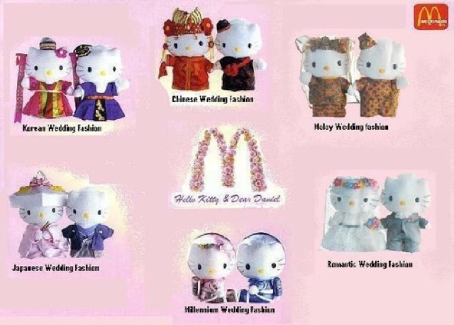 Set cặp đôi gấu bông Hello Kitty & Dear Daniel đám cưới các nước