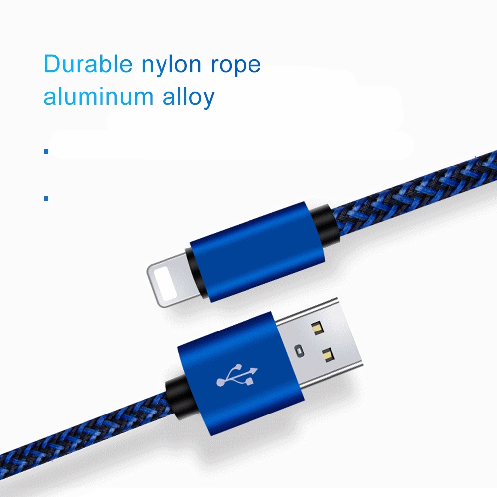 Dây cáp sạc USB dạng dây bện nhiều màu sắc 1M cho Android iPhone Type-C