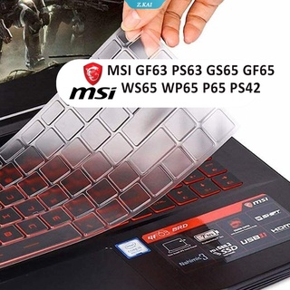 Miếng Silicon Mềm Bọc Bàn Phím Chống Bụi Cho MSI GS65 GF63 GF65 P65 PS42 PS63 15.6"