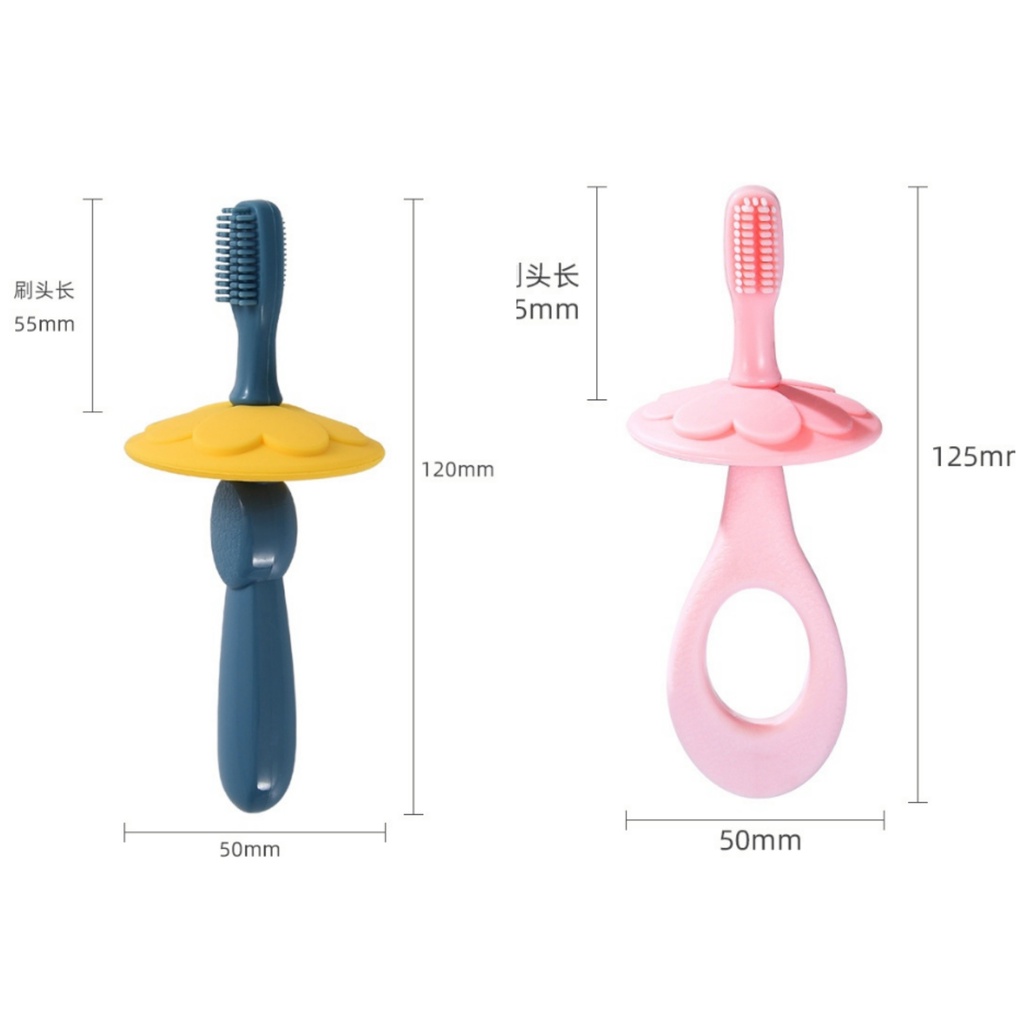 Bàn chải tập đánh răng bằng silicon mềm cho bé