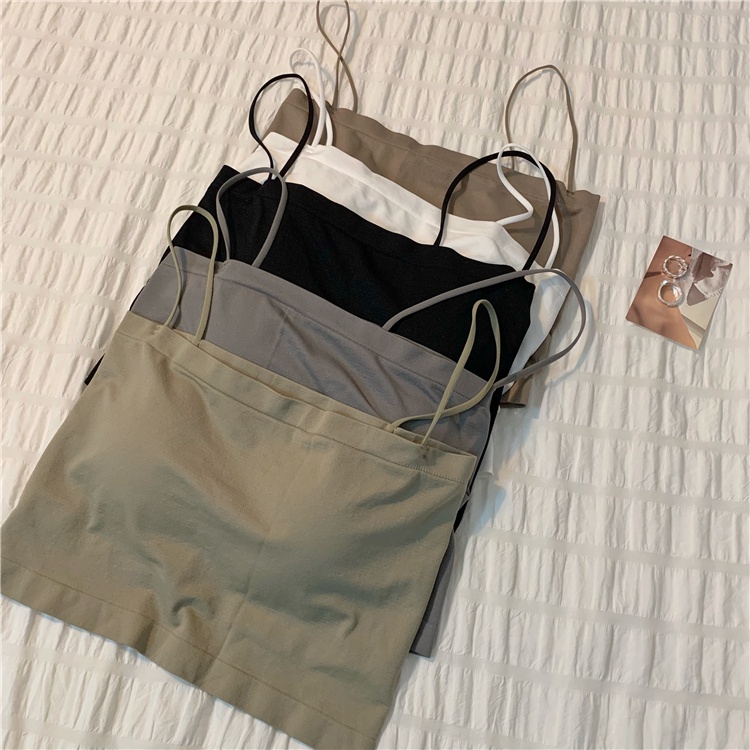 Áo croptop hai dây màu trơn phong cách mới 45272