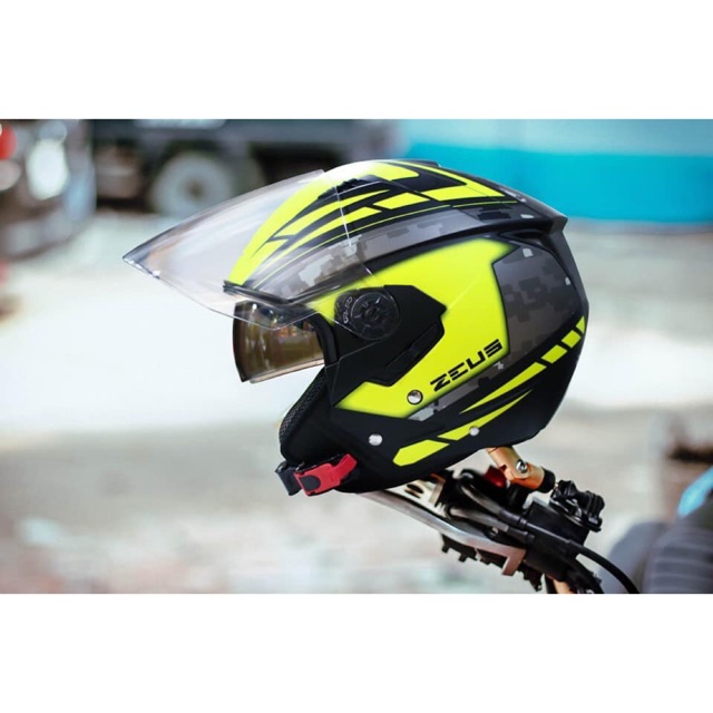 Nón 3/4 Zeus 205 ( 2 kính )