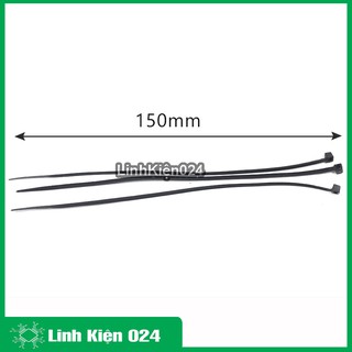 Gói 1000PCS Dây Thít Đen 3X150mm