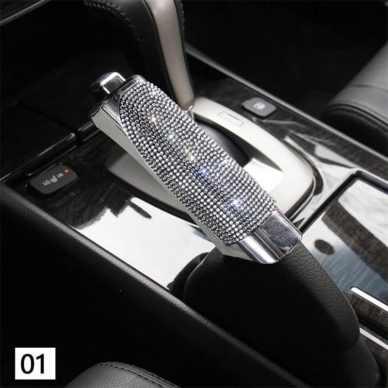Vỏ bọc phanh tay đính đá lấp lánh cho xe hơi
