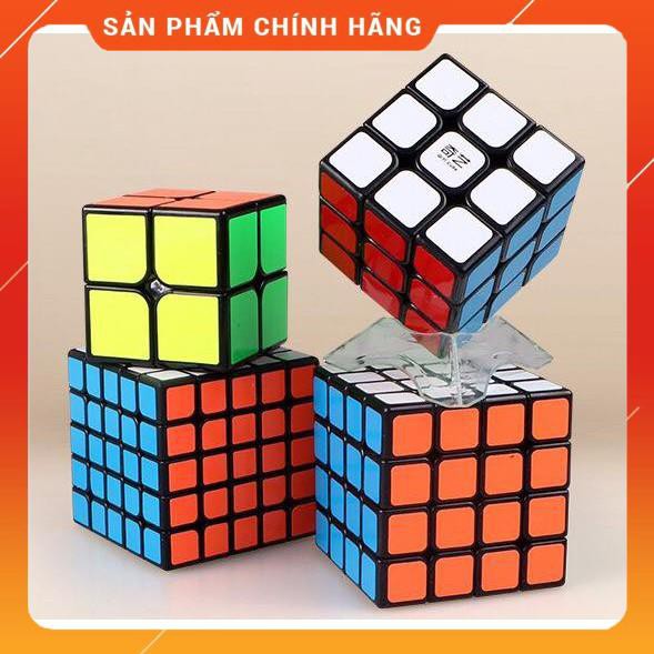 Bộ Combo Rubik QiYi Gift Box #2 - Bộ rubik 2x2 - 5x5 màu đen