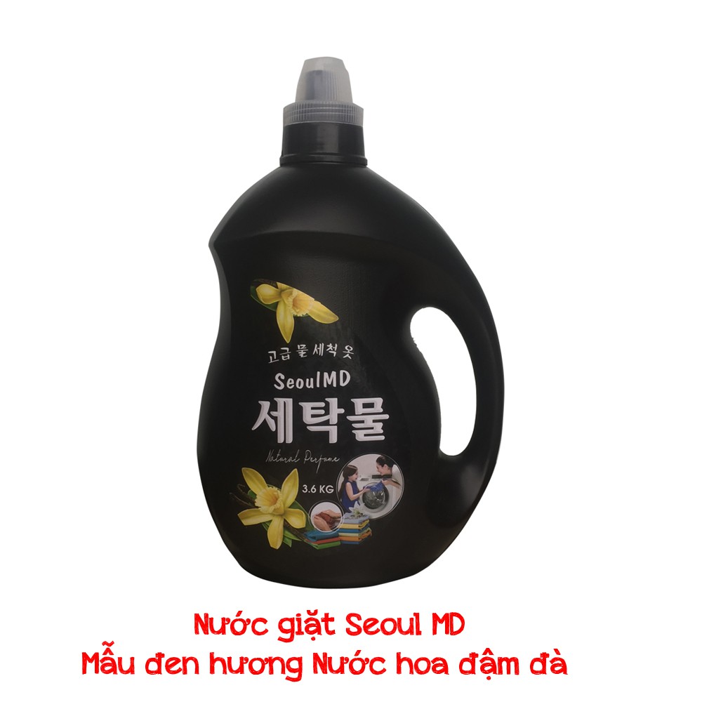 [Không thơm hoàn tiền] Nước giặt Hàn Quốc - Seoul MD 3.6L - Sạch khuẩn, thơm mềm